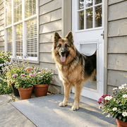 XL Aluminum Pet Dog Cat Door Ownpets Magnetic Locking Flap Screen Puppy Gate Frame for Screens, Glasses, Doors & Walls White