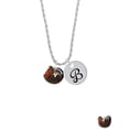 thumbnail image 2 of Delight Jewelry Resin Turkey Silvertone Script Initial Disc - B - Charm Necklace, 20"+3", 2 of 4