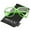 Green-Silver / Clear, variant on - Large Colored Metal Accent Temple Clear Lens Square Glasses 55mm - 55mm