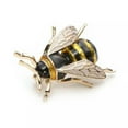 thumbnail image 4 of HOOUN Fashion Crystal Enamel Insect Bee Brooch Pin Corsage Women Wedding Jewelry Gifts-#2, 4 of 6