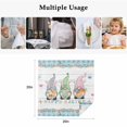 thumbnail image 5 of Cloth Napkins Set of 6 - 20x20 Inches, Easter Washable Reusable Table Napkins, Farmhouse Gnomes Flowers Rabbit Eggs Check Wooden Soft & Absortbent Dining Napkin for Party Wedding Hotel Restaurant, 5 of 8