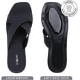 thumbnail image 4 of ROXONI Women Slippers Shower Pool Sandals Criss Cross Bathroom Quick Drying Slippers, 4 of 6