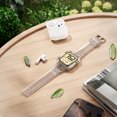 thumbnail image 4 of Clear Watch Band with Bumper Case Compatible for iWatch Series 10 46mm Women Men Girls, Silicone Jelly Transparent Soprts Strap with Clear Frame Cover for Apple Watch Series 10 46mm, Glitter Clear, 4 of 5