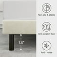 thumbnail image 4 of Full Bed Frame, Full Size Platform Bed With Fabric Upholstered Headboard, Beige, 4 of 6