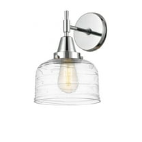 447-1W-PC-G713-Innovations Lighting-Caden - 1 Light Wall Sconce-11 Inches Tall and 8 Inches Wide-Polished Chrome Finish-Clear Deco Swirl Glass Glass