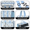 thumbnail image 3 of Teacher Tote Bag,Pug and Footprints Teacher Utility Tote Bag,Large Work Tote Bags for Women with Multiple Pockets,Top Zipper Closure,13.8x10.6x6.7 Inch, 3 of 5