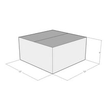 12x12x6 White Corrugated Shipping Boxes, 48 ECT Double-Wall, Qty 100