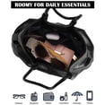thumbnail image 3 of BadPiggies Women Satchel Handbags Top Handle Purse Medium Tote Bag Vegan Leather Shoulder Bag (Black), 3 of 9