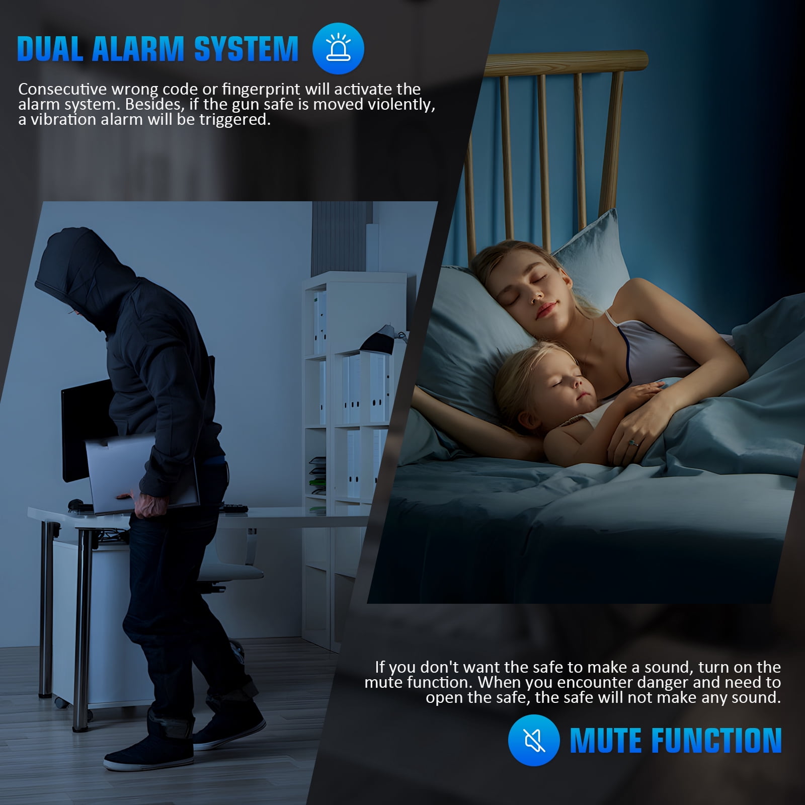 4-5 Biological Fingerprint Gun Safe, Long Gun Safe for Home,Gun Safes for Shotguns with Removable Shelf and Key Pad