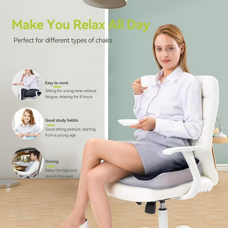 Health Max Coccyx Orthopedic Memory Foam Seat Cushion - Best for
