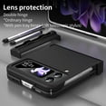 thumbnail image 3 of For Samsung Galaxy Z Flip4 Case With Stylus Shockproof Luxury Hinge Protection PC Phone Case Cover, 3 of 5