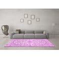 thumbnail image 3 of Ahgly Company Indoor Square Medallion Pink Traditional Area Rugs, 5' Square, 3 of 4