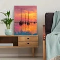 thumbnail image 5 of Sailboat Harbor Sunset Canvas Print Wall Art for Living Room Bedroom Dining Room Hallway Office Hotel Apartment Bar Decor, 5 of 8