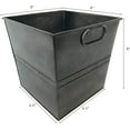 thumbnail image 3 of Outdoor/Indoor Set of 4 Planters Square 8"x8"x8" Metal, Galvanized, Tin Platinum Finish, 3 of 4