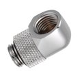 thumbnail image 4 of 90 Degrees PC Water Cooling Two touch Fitting G1/4 Thread Elbow Barb Connector for Tube Silver, 4 of 4