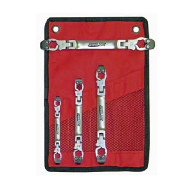 Metric Ratcheting Flex Head Line Wrench Set