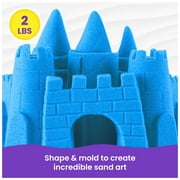 Kinetic Sand, 2lbs Blue Play Sand, Moldable Sensory Toys for Kids, Resealable Bag (Packaging May Vary), for Ages 3 and up