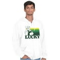 thumbnail image 3 of Popeye The Sailor Man Lucky St Paddys Zip Up Hoodie Men's Women's Brisco Brands M, 3 of 6