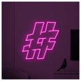 thumbnail image 2 of Letrero De Neón Con Hashtag, Ideal Para Decoración Oficinas Y Estudios, Brillo Ajustable, 38cm, 2 of 3