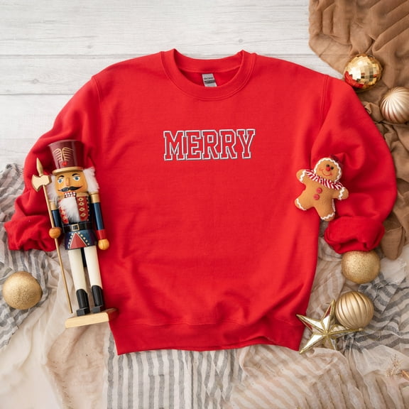 Embroidered Merry | Sweatshirt