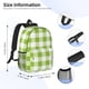 thumbnail image 5 of Easygdp White Green Plaid Mochila Ligera de 15 Pulgadas para Estudiantes, Mochila Cómoda para la Escuela y Viajes, Correas Ajustables, 5 of 6