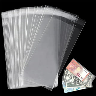 Jutieuo Clear Paper Money Holders for Collectors - 100 Pieces