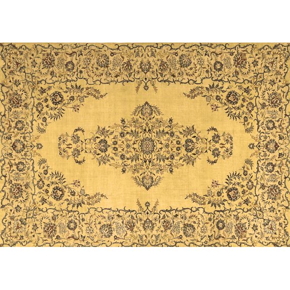 Ahgly Company Indoor Rectangle Medallion Brown Traditional Area Rugs, 7' x 9'