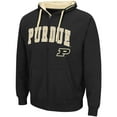 thumbnail image 2 of Men's Colosseum Black Purdue Boilermakers Big & Tall Full-Zip Hoodie, 2 of 3