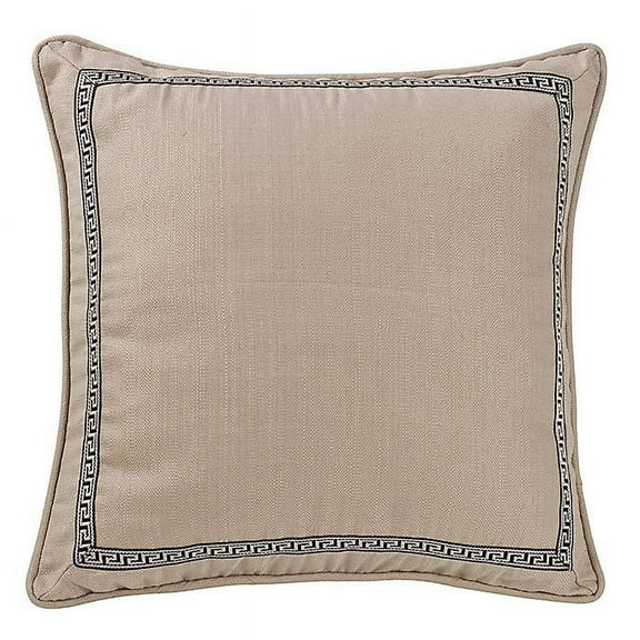HiEnd Accents Greek Key European Pillow Sham in Black