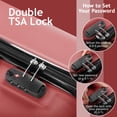 thumbnail image 6 of IVV 4-Piece Luggage Set in Retro Red – 16"/20"/24"/28", Lightweight Travel Suitcases Set with Aluminum Alloy Handles and Spinner Wheels, Ideal for Short & Long Trips, 6 of 9