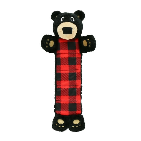 LazyOne Bear Squeaky Dog Toy, Soft Crinkle Toy for Dogs