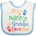thumbnail image 3 of Inktastic Nanny and Grandpa Love Me Boys or Girls Baby Bib, 3 of 4