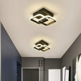 thumbnail image 4 of ADISUN LED Modern Ceiling Light Square Flush Mount Ceiling Fixture Lamp for Bedroom Living Room Warm White Light, Black, 4 of 8
