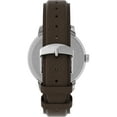 thumbnail image 4 of Timex Men's Easy Reader Bold 43mm Watch – Silver-Tone Case Cream Dial with Brown Leather Strap, 4 of 5