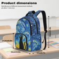 thumbnail image 3 of Kuiaobaty Cat Print 4 Pcs Backpack and Lunch Box Set for Girls Starry Night Print Backpack and Pencil Case with Zipper Insulated Lunch Bag and Water Bottle Sleeve for School, 3 of 7