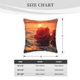 thumbnail image 2 of KLL Romantic Roses Sunset Ocean Decorative Throw Pillow Covers Velvet Soft for Couch Sofa Bedroom Living Room Outdoor (No pillow core)-, 2 of 5