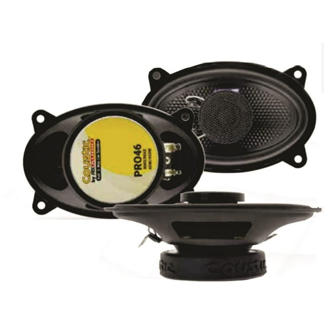 Juego de 2 Bocinas Coaxiales Coustic PRO46 4x6 Pulgadas 2 Vías