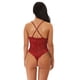 thumbnail image 2 of Mono sexy Mono de cosplay suave Mono de tela con pantalla de encaje para mujeres adultas, rojo vino, S Sweethay XX000036-04, 2 of 7