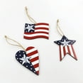 thumbnail image 6 of Utoimkio Clearance 3Pcs Patriotic Ornaments Independence Day Hanging Decorations,4th of July Party Supplies Red White and Blue Heart Pendants for Holiday Wedding Tree Decorations, 6 of 8