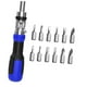 thumbnail image 2 of Destornillador de trinquete de precisión, herramientas de reparación de bricolaje que ahorran mano de obra para electrónica de automóvil Cabeza ajustable azul, 2 of 8
