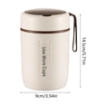 thumbnail image 3 of Taza de desayuno aislada de acero inoxidable 304, taza de café portátil de 600 ml, termo de viaje dorado para bebidas frías y calientes, recipiente de sopa y gachas, tapa a prueba de fugas, diseño, 3 of 6