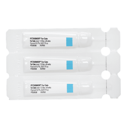 PETARMOR Flea & Tick Treatment for Cats over 1.5 lbs, 3 Monthly Applications