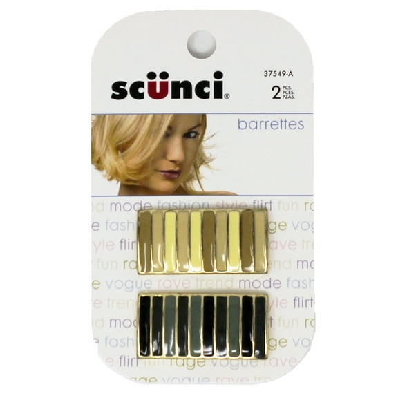Scunci Hair Barrettes, 2 Pieces