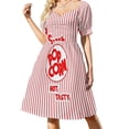 thumbnail image 1 of Vestido de manga corta con bolsa de palomitas [Roufxis-Rb] para mujer, vestido largo para mujer, 1 of 7
