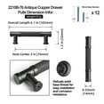 thumbnail image 3 of Goo-Ki 12 Pack Knurled Matte Black Zinc Alloy Kitchen Cabinet Handles, Closet Classic 3"(76mm) Hole Center Cabinet Pulls Dresser Handles for Bedroom, 3 of 9