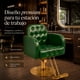thumbnail image 2 of Silla Sillon Premium Barberia Estetica 360° Neumatica Verde, 2 of 7