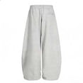 thumbnail image 6 of Agkizg Kids Girls Curved Leg Sweatpants Elastic Waist Solid Color Casual Pants for Trendy Fall Winter Wear, Sizes 12-13 Years, 6 of 6
