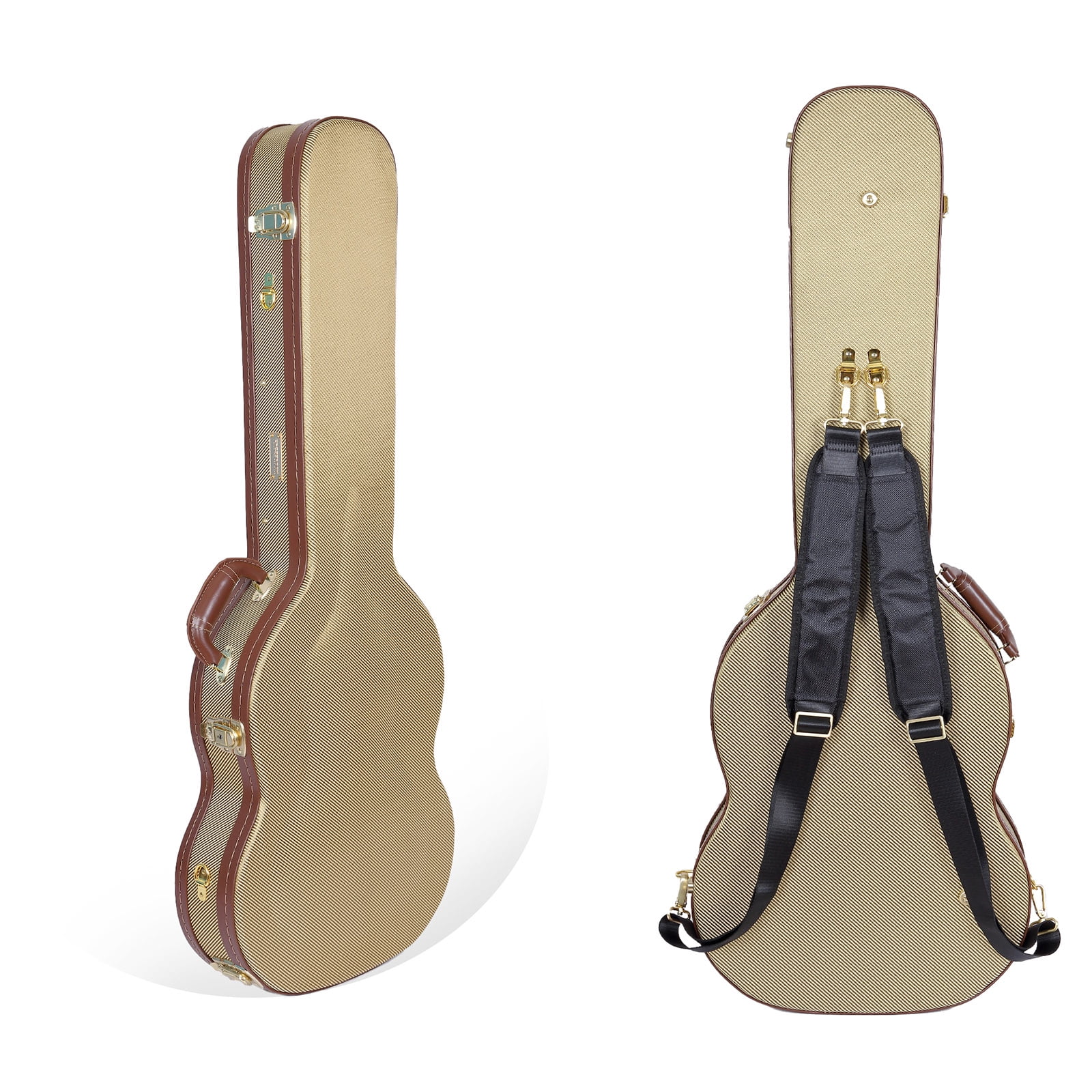 Crossrock Semivintage Canvas Exterior Hard Case for Gibson SG Electric