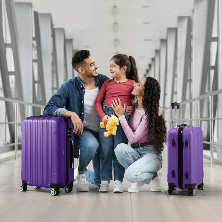 UBesGoo 3PCS Hardshell Luggage Set, Checked & Carry-On, ABS