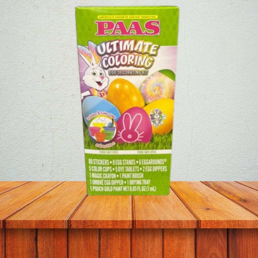 PAAS Ultimate Coloring Egg Decorating Kit (1 Pack) – Deluxe DIY Bundle with 88 Stickers, Gold Paint, 5 Color Cups, and Bonus LaPrima Morceau Bonbon